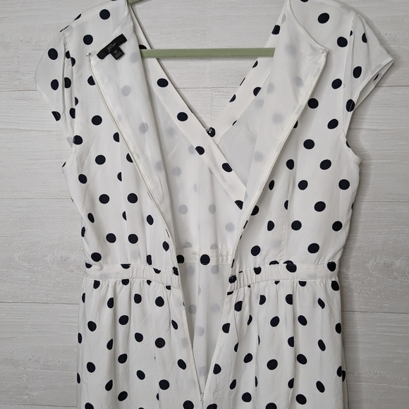 J.Crew Ruffle-Front faux-wrap Mini Dress in Polka Dot Size 10 - Picture 7 of 7